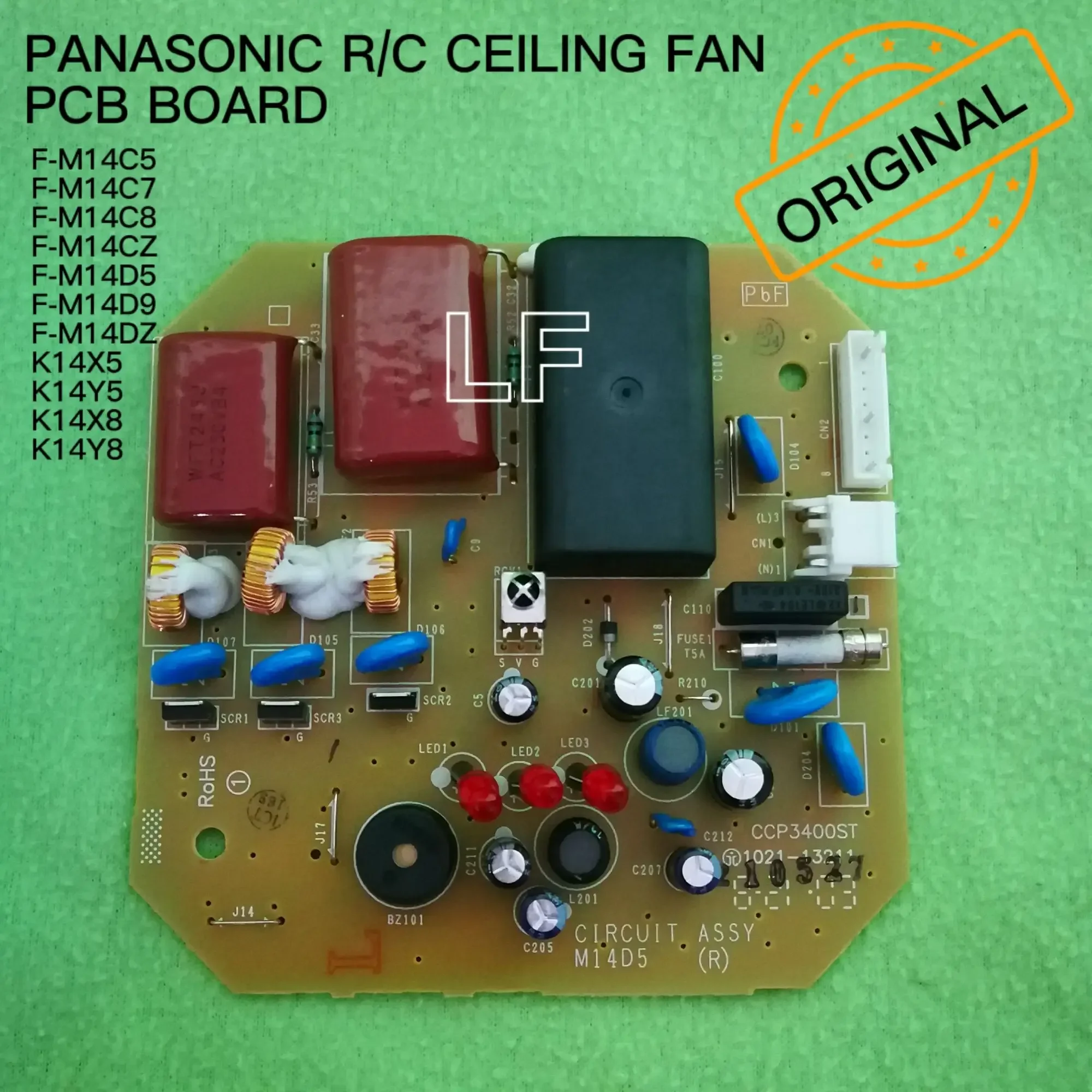 PANASONIC / KDK CEILING FAN PCB BOARD ORIGINAL F-M14C7 / F-M14D5 / F-M14D9 / F-M14C5 / K15Y9 / K14X8