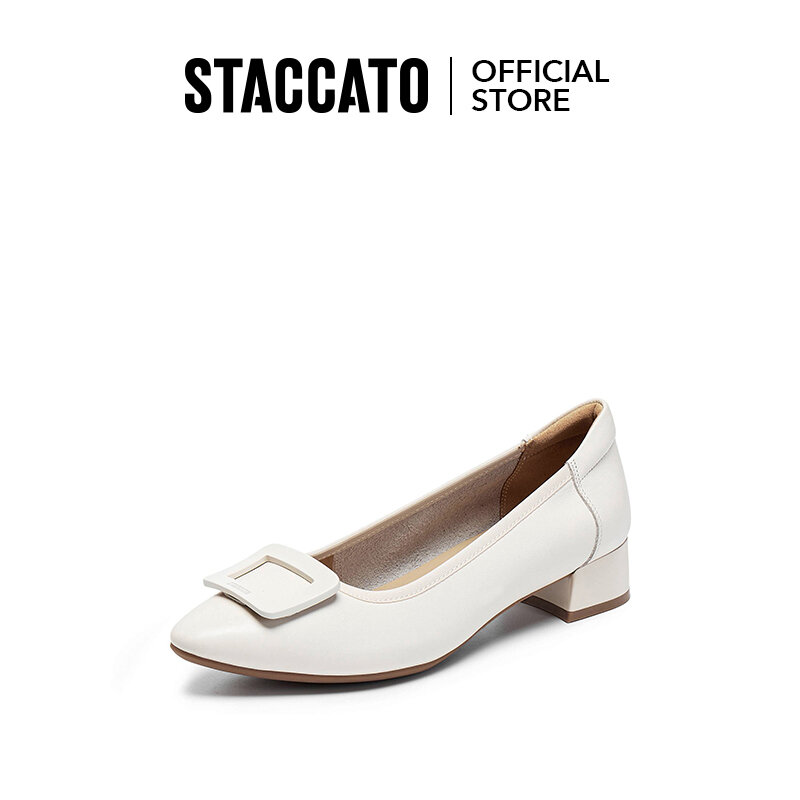 Staccato Women's High Heel Shoes Block Shallow Mouth Shoes S8036 ราคา 3,600 บาท*ส่งฟรี