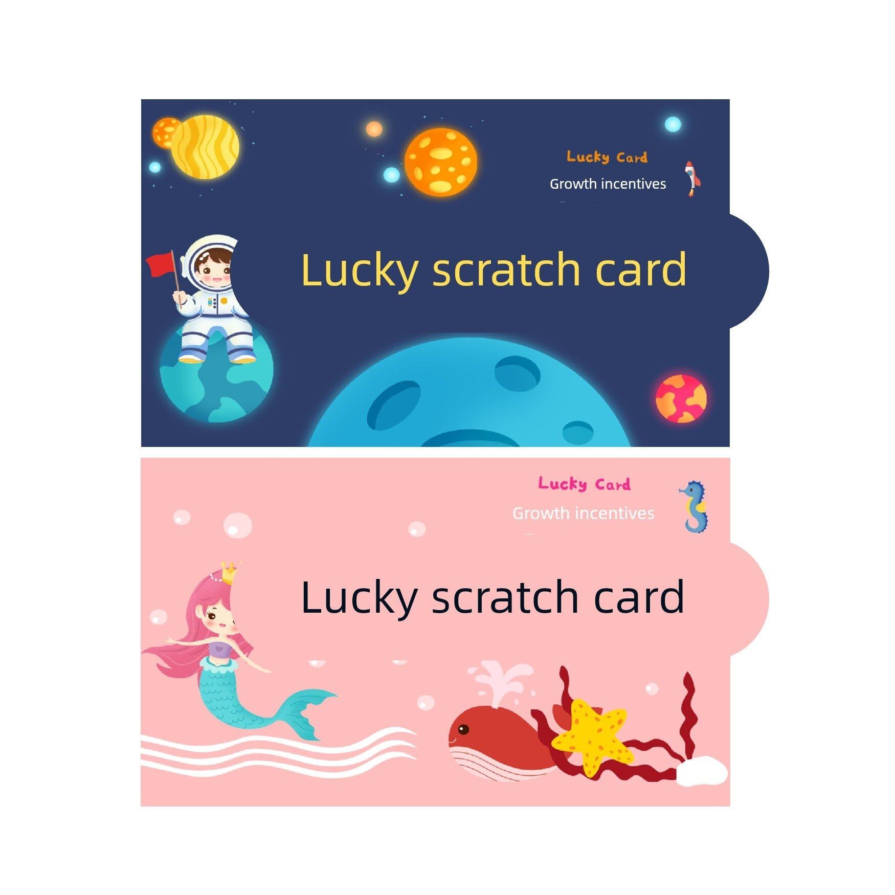 Lucky Scratch Card Reward Cards for Teachers And Students Growth Motivation Children's Business Stationery Customized Greeting Cards Harga  39 Ringgit*Penghantaran Percuma