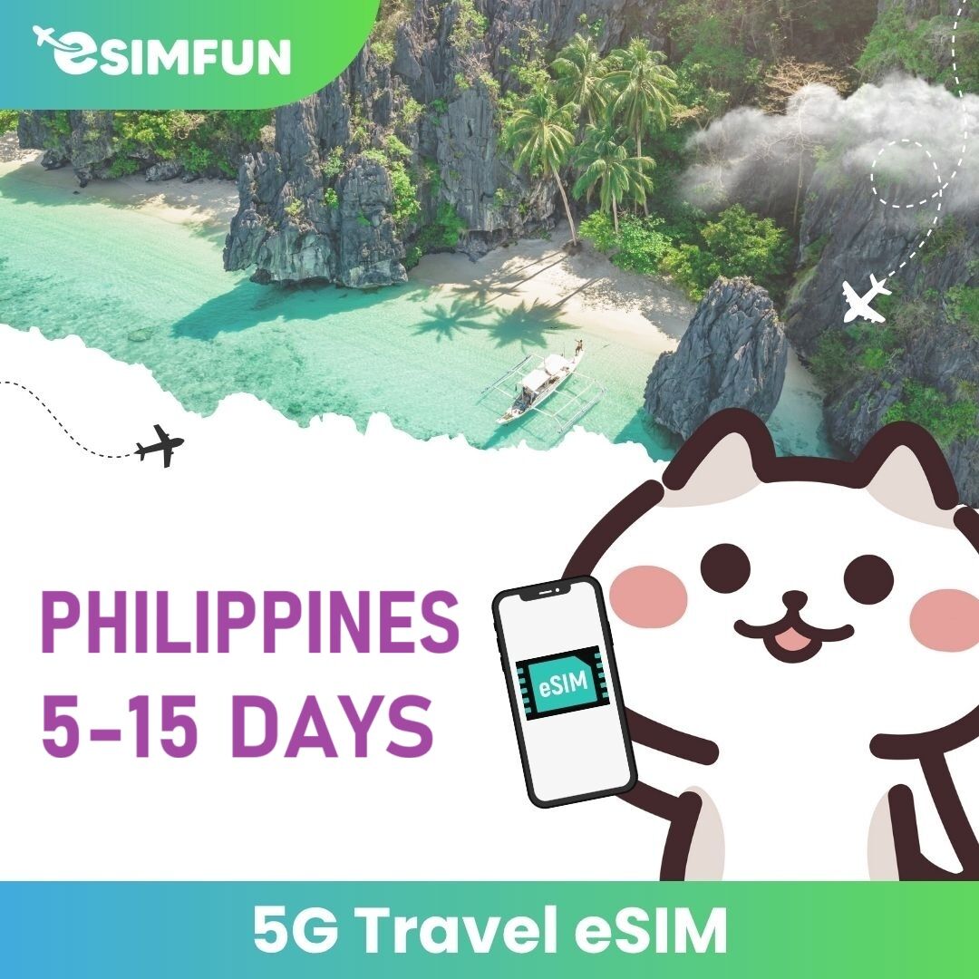 eSIM - Philippines 5G Travel eSIM - 5-15 Days Unlimited Data ราคา 551 บาท*ส่งฟรี