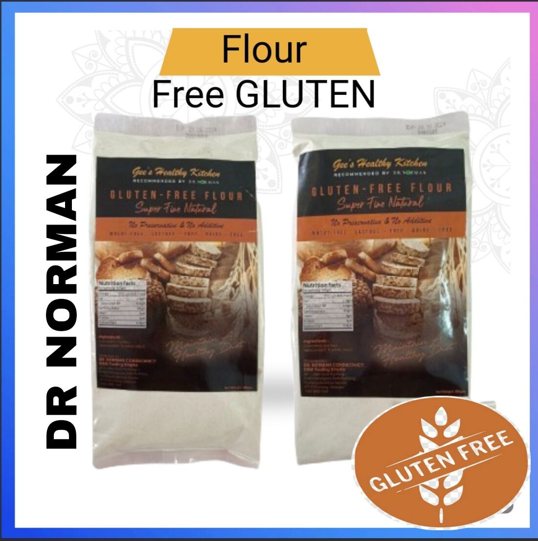 Tepung Gluten Flour Tepung Tanpa gluten by Dr Norman( 500g). Lazada