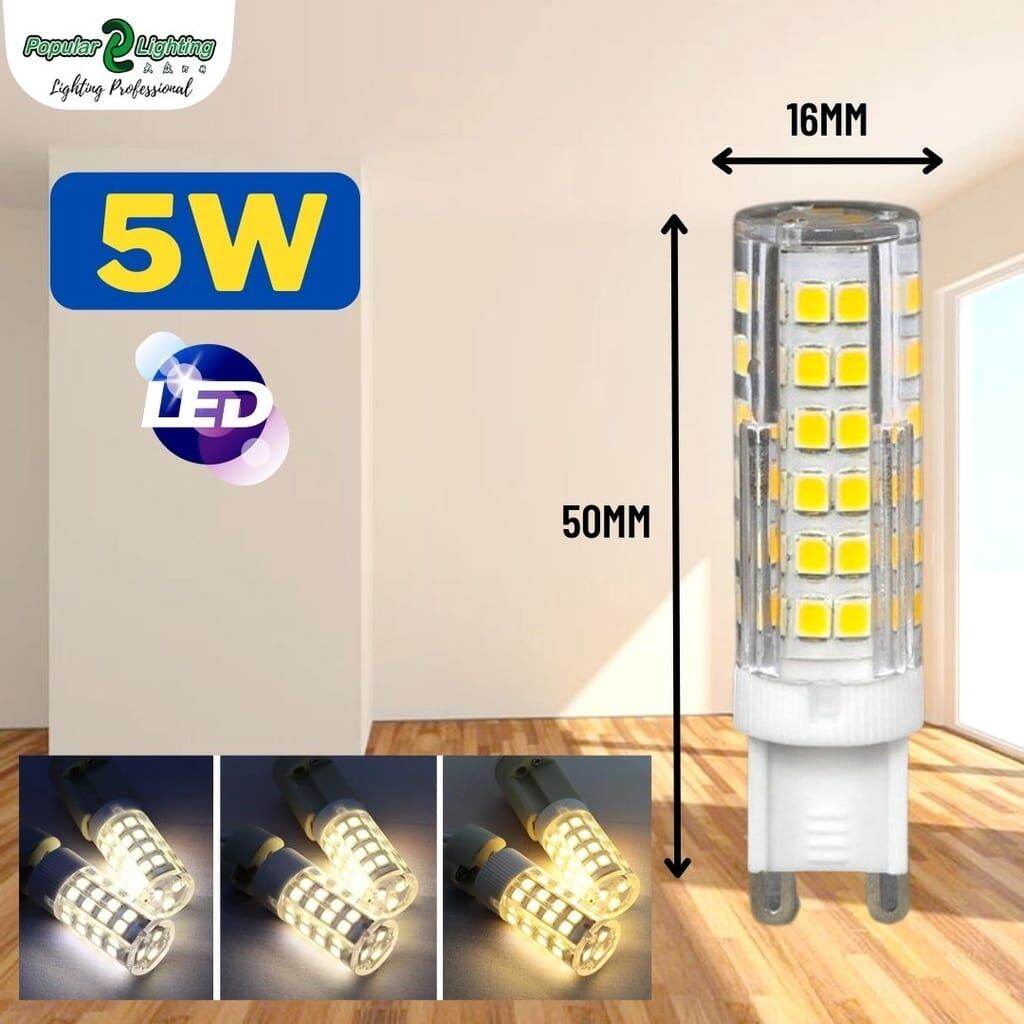 【Ready Stock】 Factory direct LED corn bulb G4 G9 E14 SMD2835 no flicker 7W 5W 220V household chandelier candle LED light