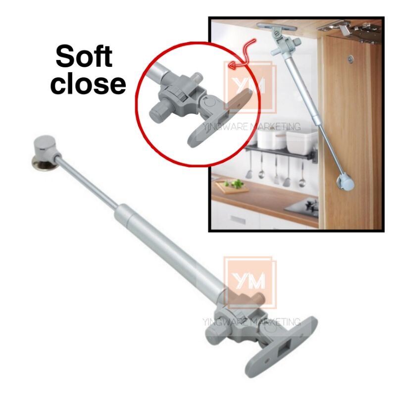 Soft close gas spring with damper hydraulic pneumatic support door lift
