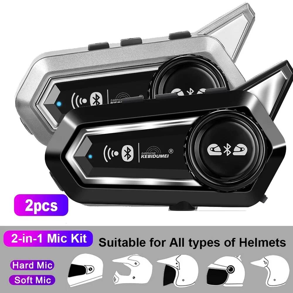 1/2x BT31 Bluetooth Intercom Motorcycle helmet bluetooth headset 2 ...