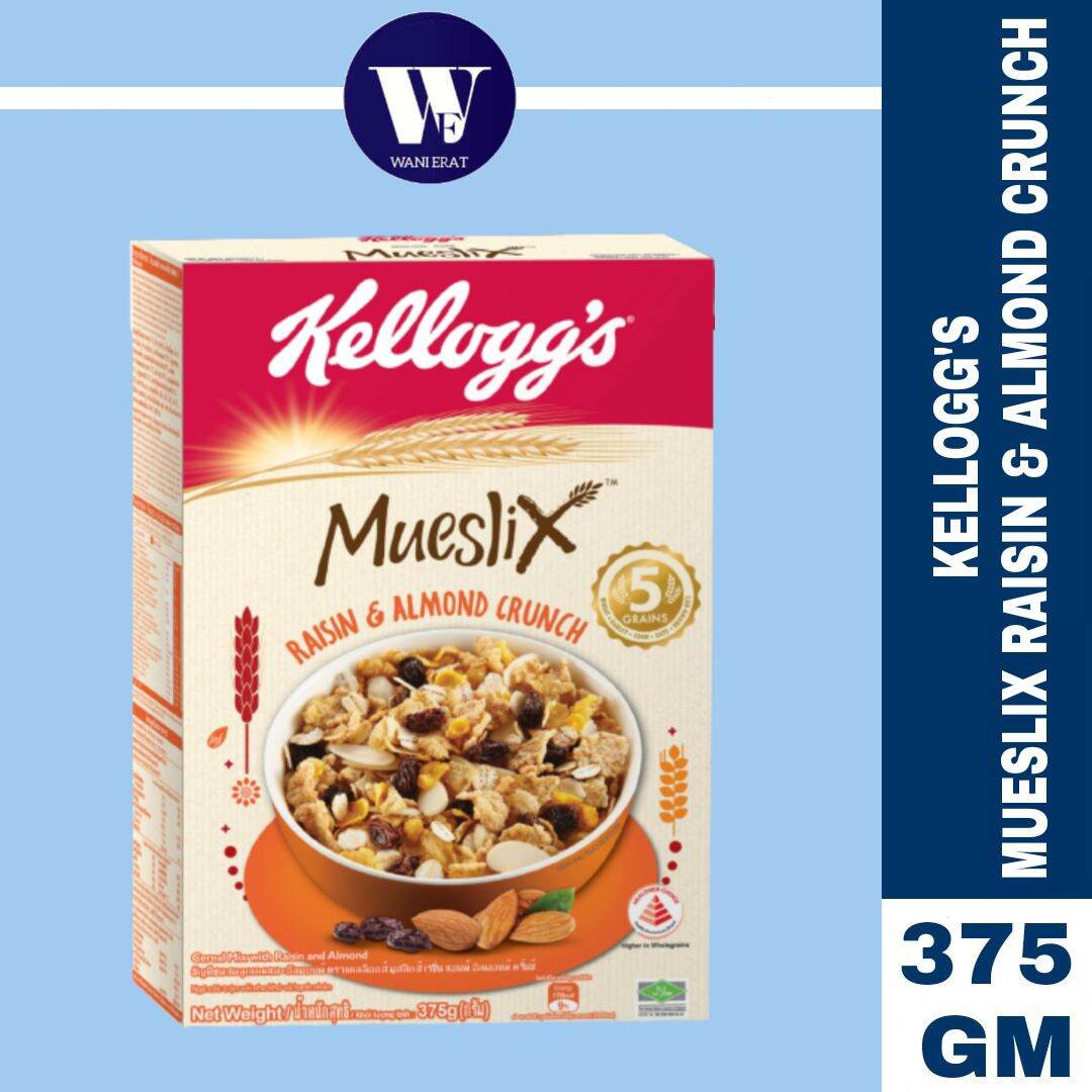 KELLOGG'S MUESLIX RAISIN & ALMOND CRUNCH [375GRAM] Lazada