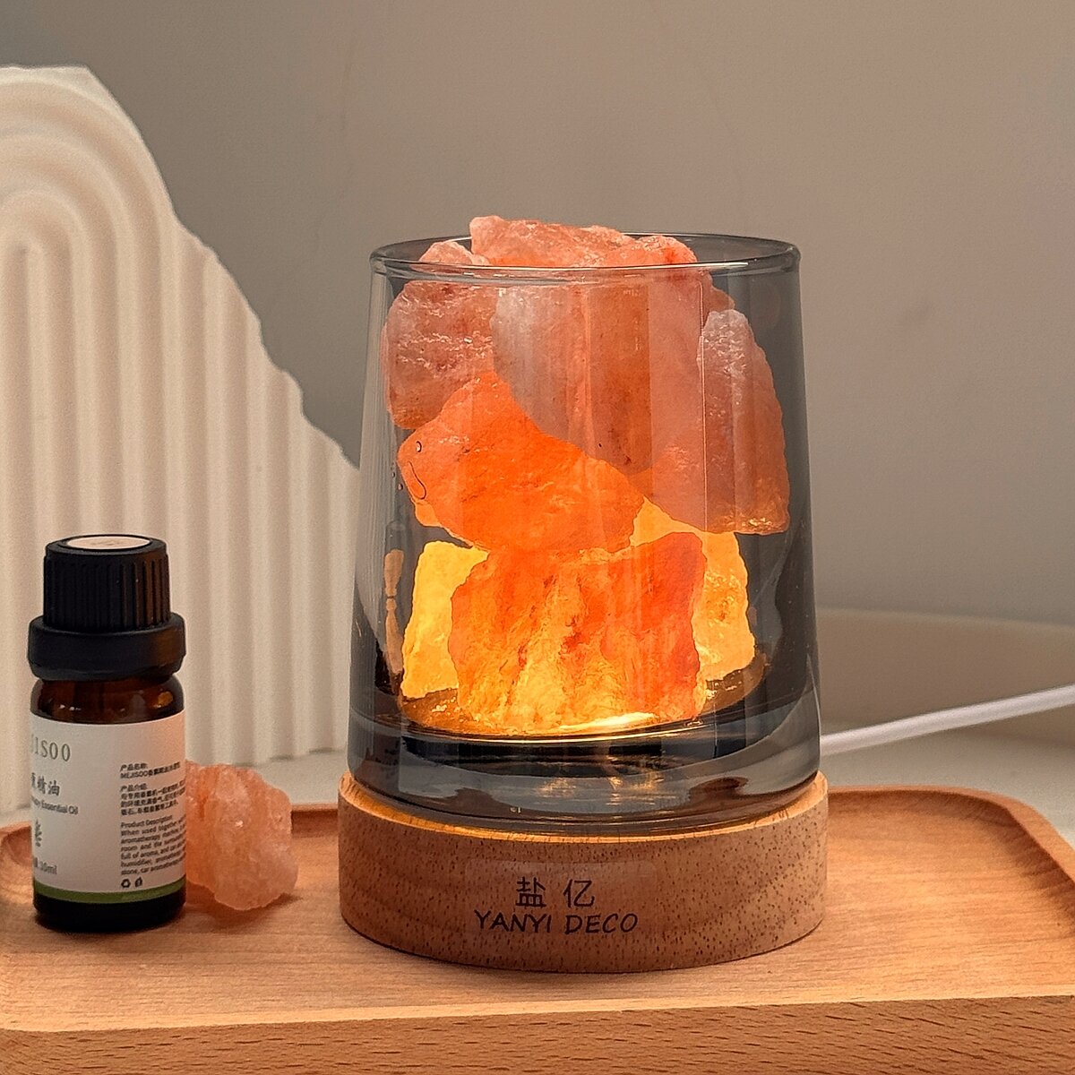Himalayan Salt Lamp Aromatherapy Light Diffuser Stone Night Light Desktop Decoration Atmosphere Bedroom Bedside Lamp Salt I Billion