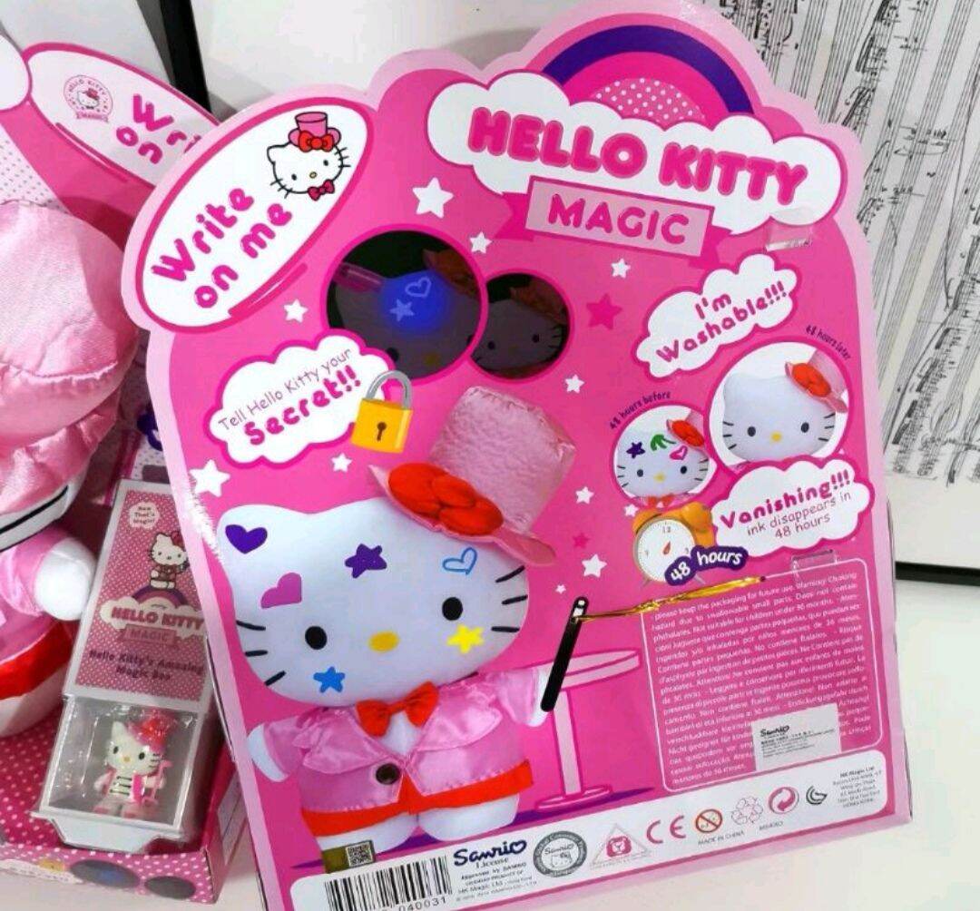 Ready Stock~Hello Kitty Magic Box Plush Toy with Magic Marker Pen