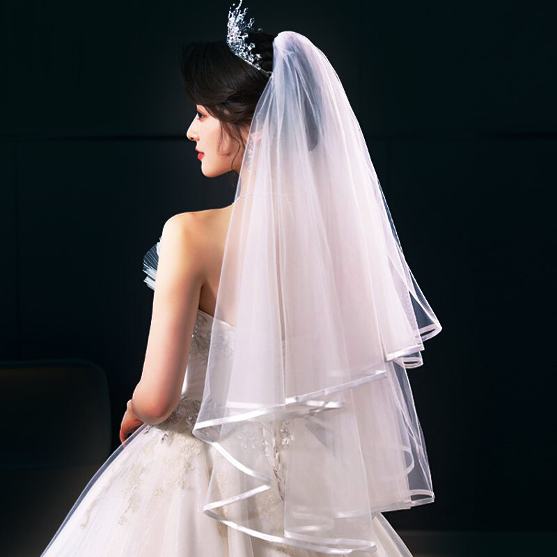 Super Long Tail Viann Zhang Same Design Senior Satin Veil 