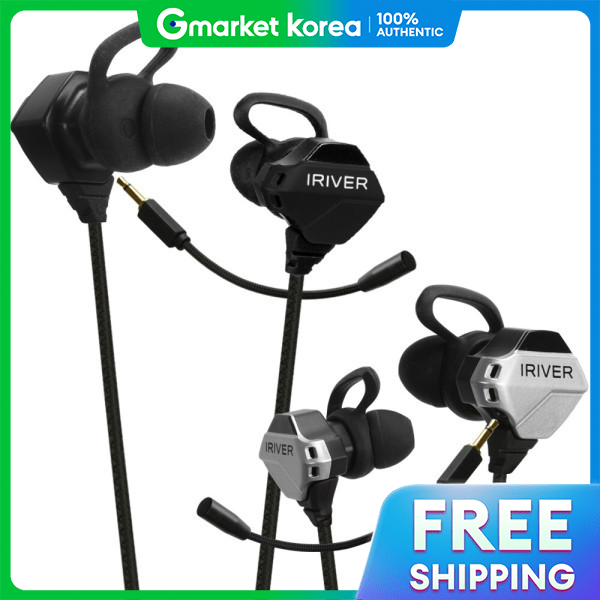 iRiver | Ige-Ge30 Driver Vibration Sound Gaming Wired Earphones for PC, Y-Jack, Smartphone, with Mic