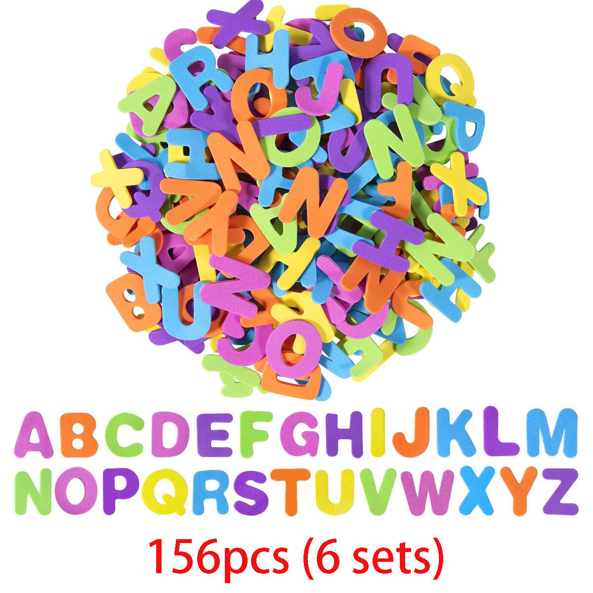 156-468pcs Foam Letter Stickers for Crafts Adhesive 6-18 sets A-Z Alphabets for Kids Alphabets Decorations Classroom Crafts Art