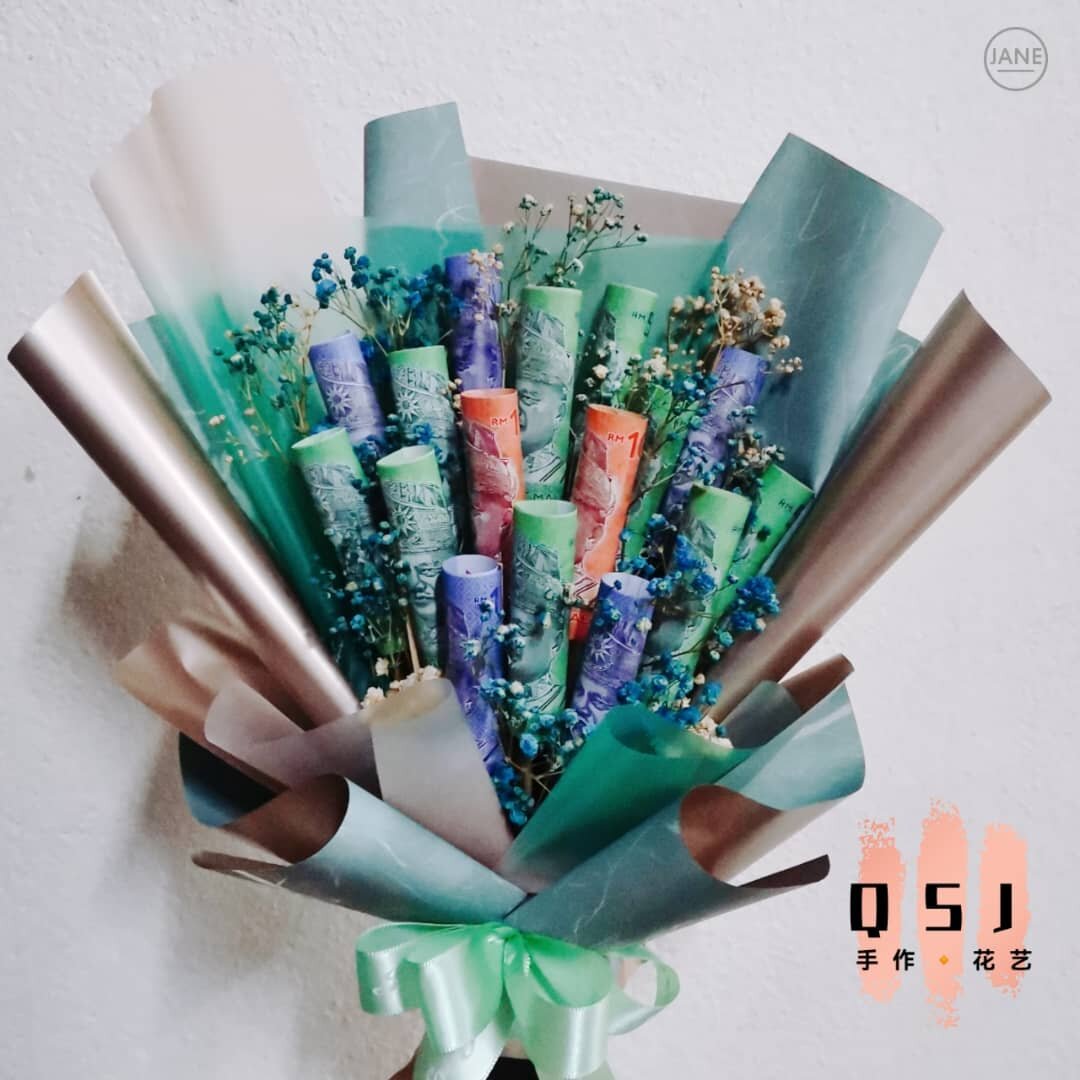 MONEY BALLOON BOUQUET BAJET MURAH (harga termasuk duit dalam balloon)