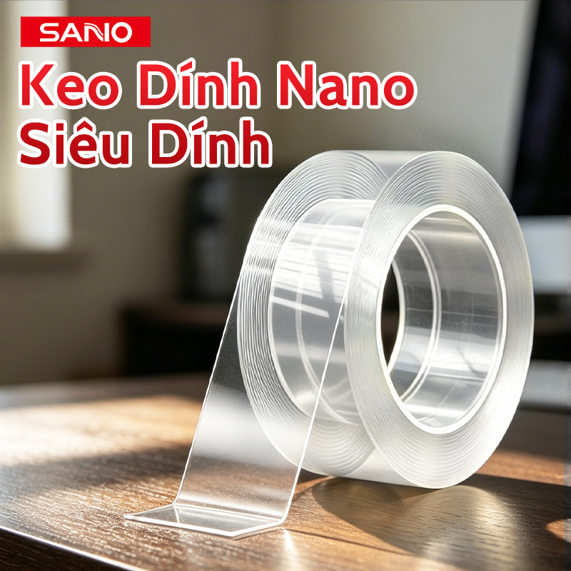 Chịu lực cao Nano Băng hai mặt Acrylic miếng gel Trong Suốt Không Thấm Nước Có Thể Tháo Rời Tái Sử Dụng miếng dính Cho Nhà Bếp Xe Văn Phòng