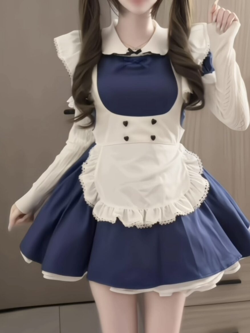 Original Alice Maid Uniform Apron High Waist Patchwork OP Sleeve Design Angel Maid Style Summer Female Doll Costume Harga  160 Ringgit*Penghantaran Percuma