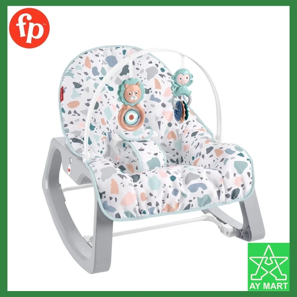 Fisher Price Pacific Pebble Newborn-to-Toddler Portable Rocker Seat Swing Chair Infant Bouncer