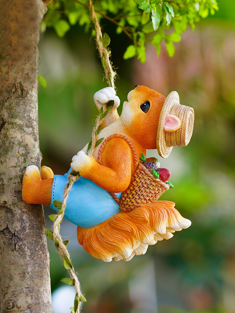 Garden Wall Hanging Squirrel Swing Decorative Piece Courtyard Bed And Breakfast Pot Hanging Climbing Tree Fence Flower Rack Decorative Piece Harga  35 Ringgit*Penghantaran Percuma