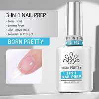 BORN PRETTY 15ml 6 IN 1 Nail Glue Gel Nail Art Polish Transparent Clear Function UV Gel looming Gel Strengthener Extension Varnish