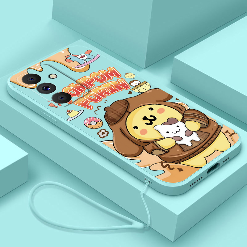 Samsung A17 samsung A07 A17 5G Sanrio Pompompurin Silicone Case Soft Case Liquid Rubber Cover Cute Casing. 