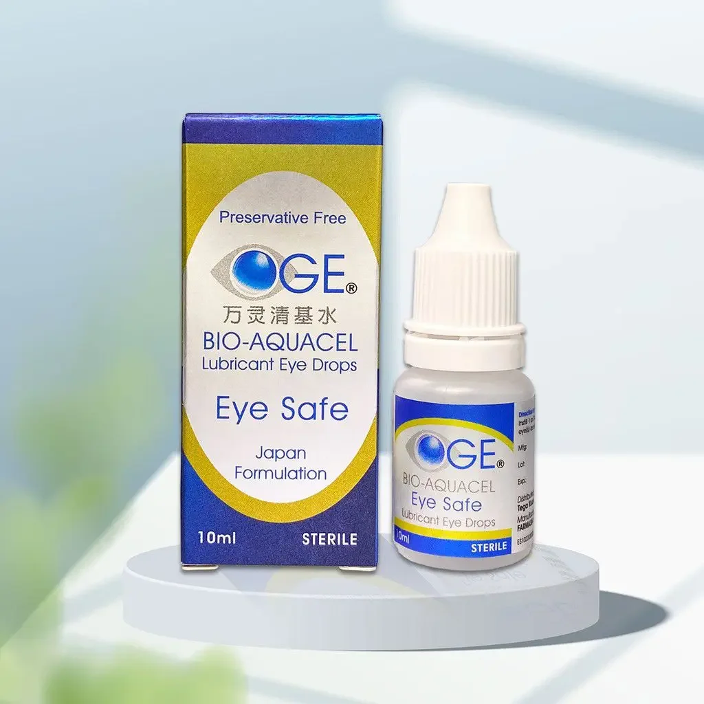 OGE Bio-Aquacel Lubricant Eye Drops Eye Safe Japan Formulation 10ml Sterile Preservative Free 万灵清基水