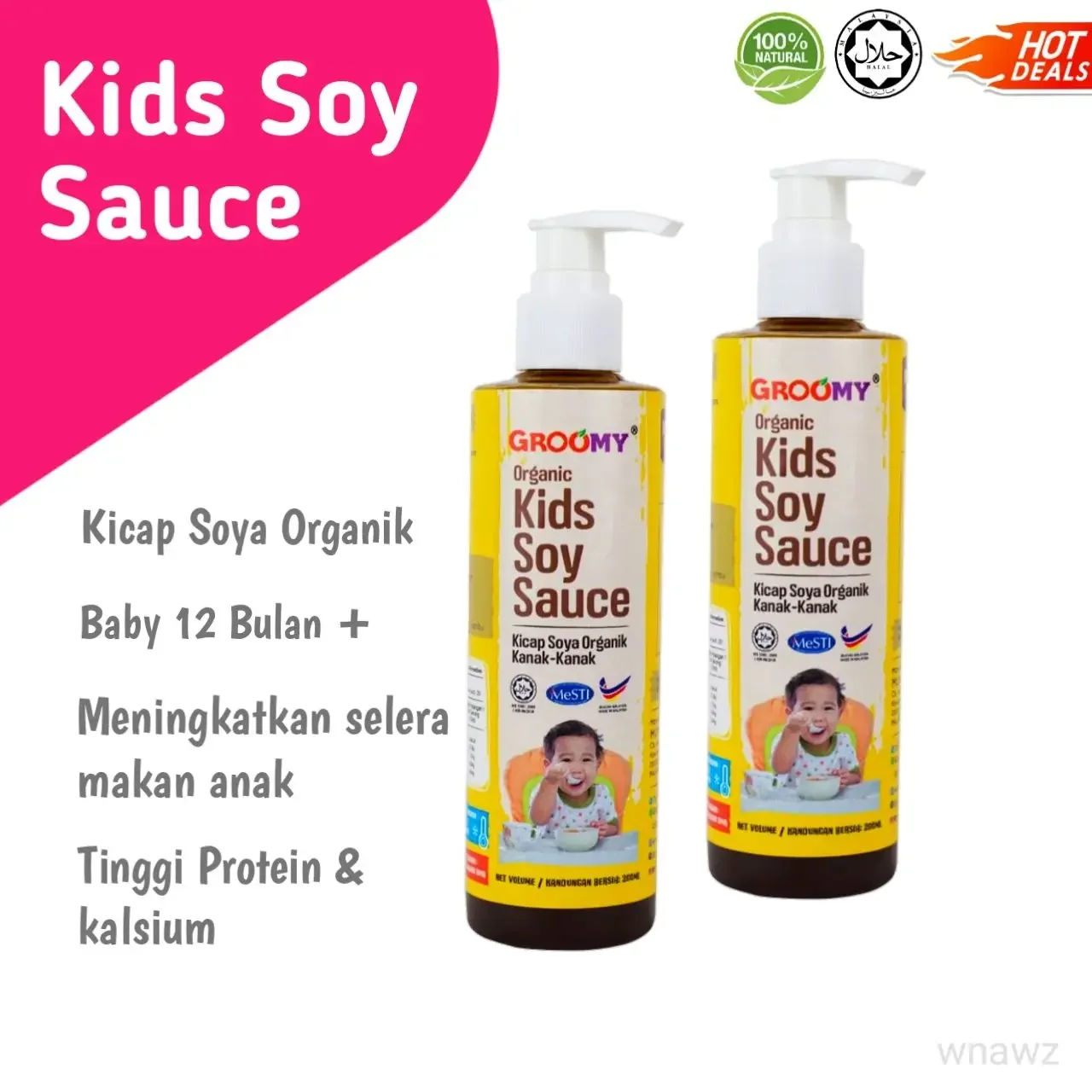 Groomy Kids Soy Sauce | Kicap Soya Untuk Baby 12 bulan ke atas