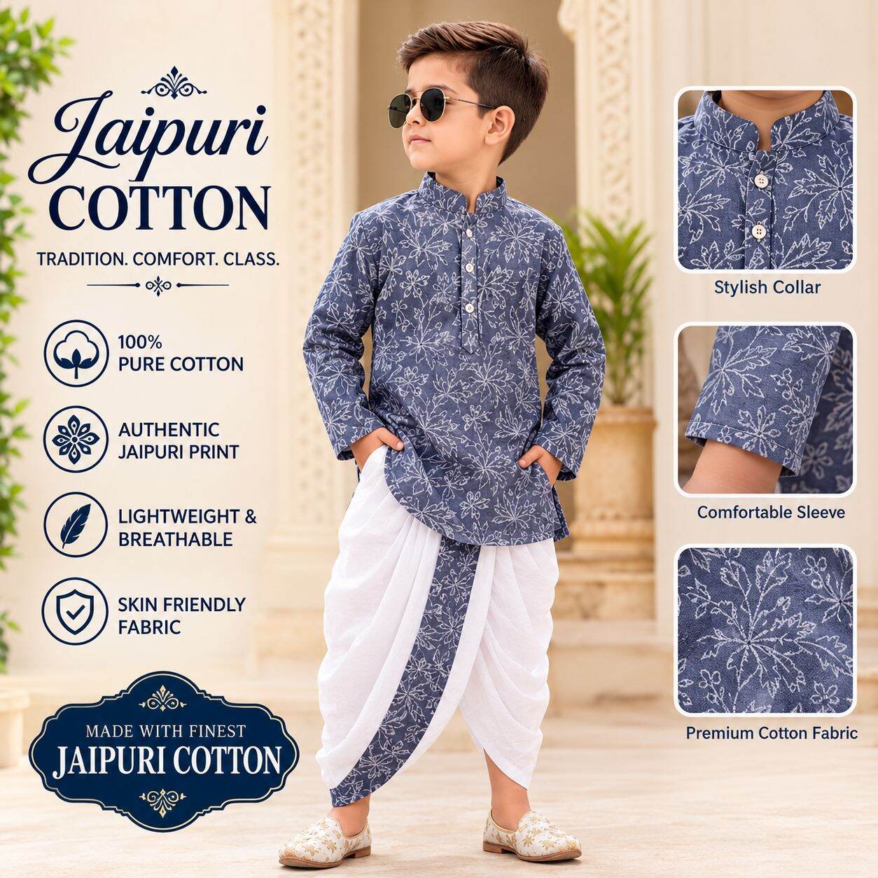 Kurta with dhothi pant boys collection