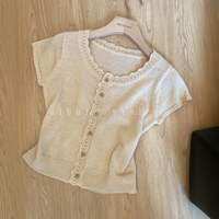 Loowmane | Lace Trimmed Knitted Blouse Thin