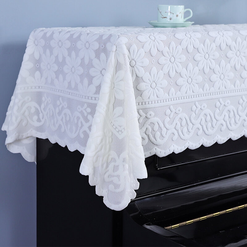 Modern Simple Piano Cover Cloth Lace Piano Cover Half Cover Fresh Dust Cover American Electronic Piano Cover Cloth Malaysia
