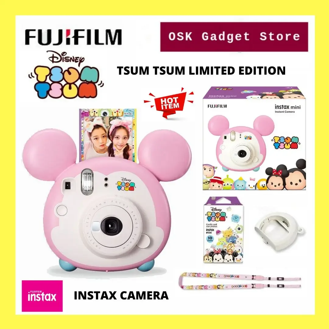 Fujifilm TSUM TSUM Limited Edition Instax Instant Camera Free Film + Strap + Macro Lens ( 1 Year Fujifilm Malaysia Warranty )