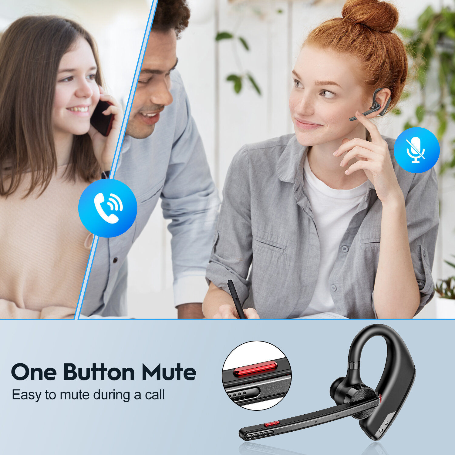 Auricolare bluetooth new bee m51 con doppio microfono e cancellazione_voghion.com