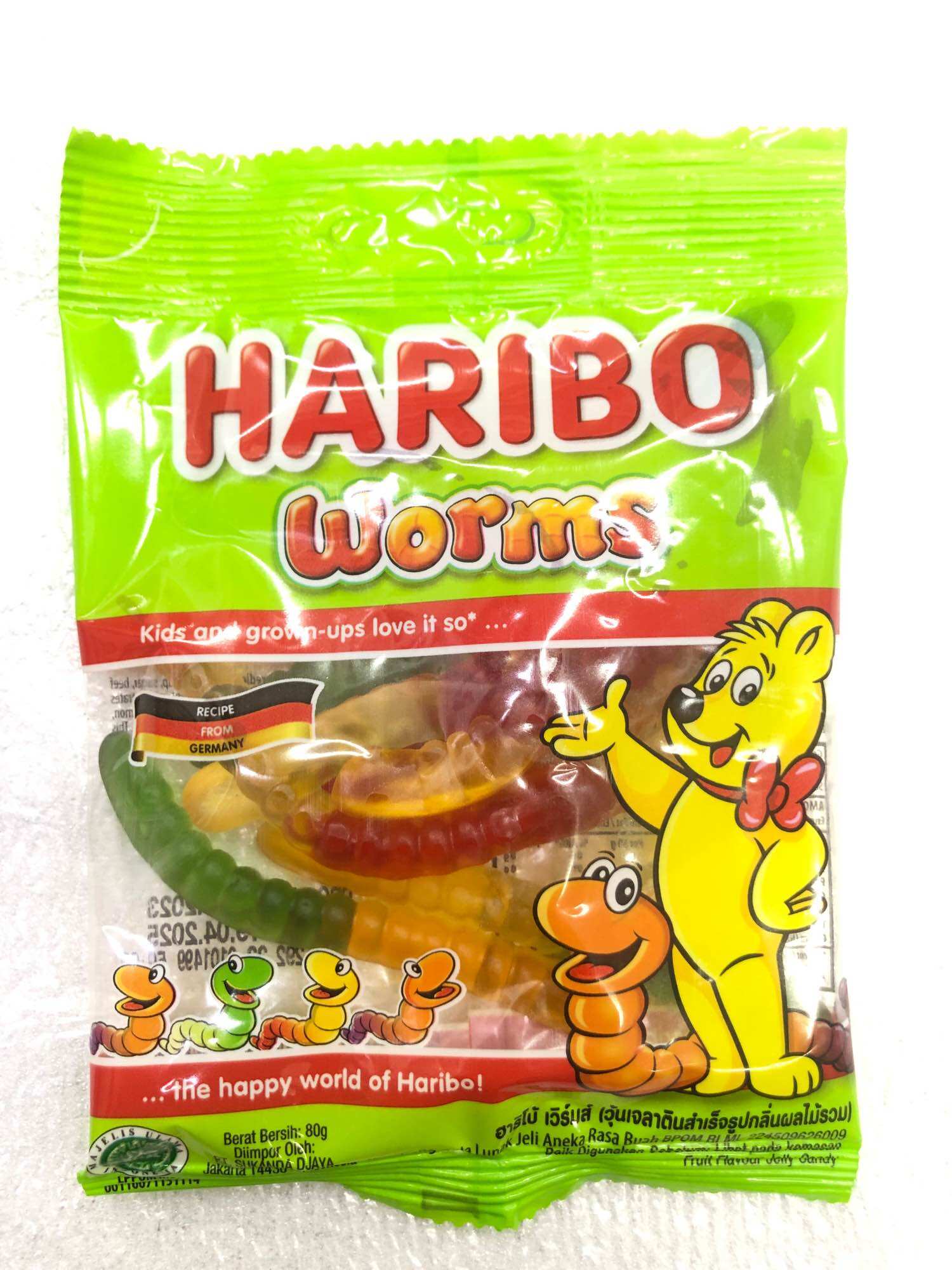 Harribo Grape Ropes 80GM HARIBO / GOLDBEAR / HAPPY COLA / WORMS / HAPPY COLA ZOURR /HAPPY ...