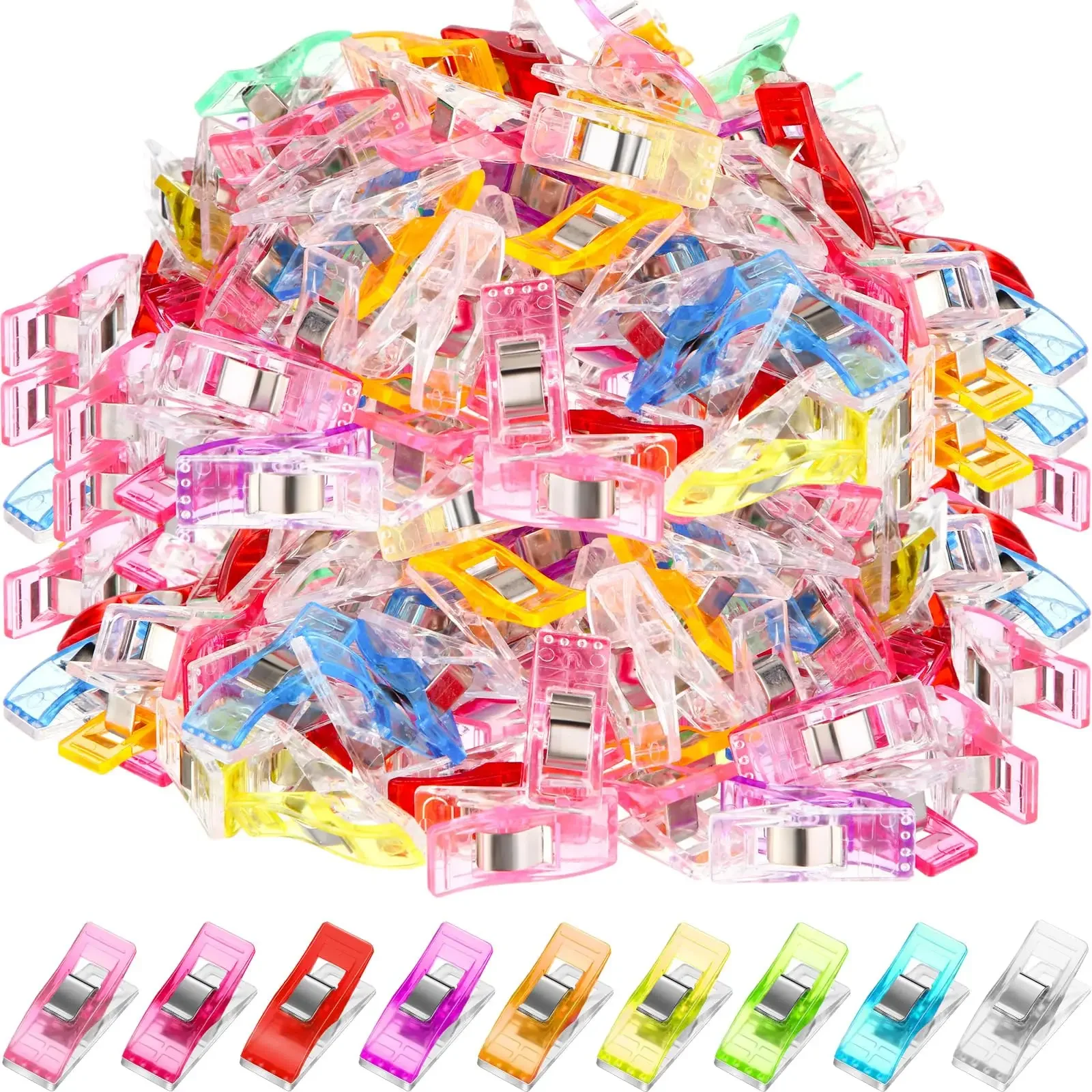 Multipurpose Sewing Clips Assorted Colors Pack of 10Small