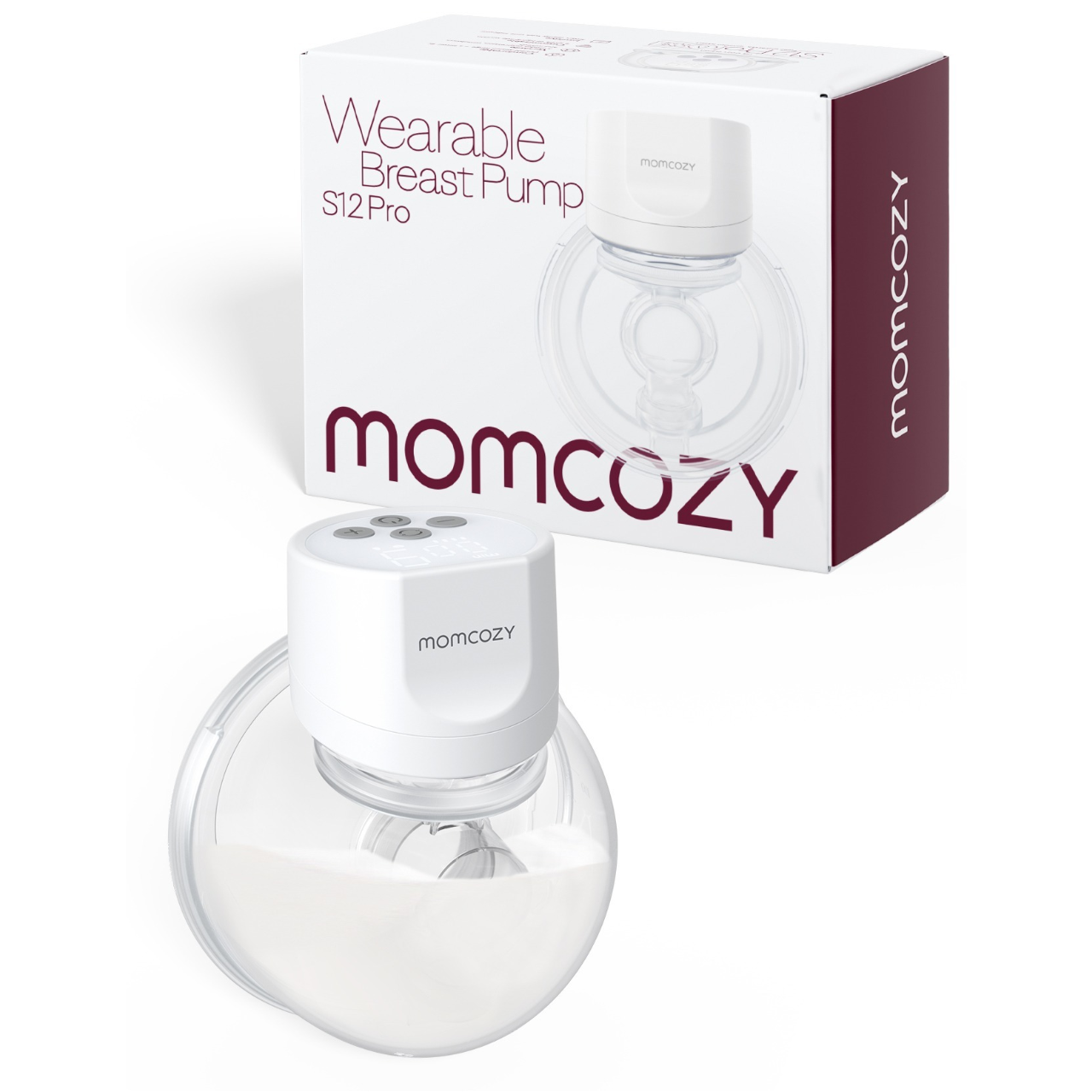 Momcozy S12เครื่องปั๊มนมแม่มือฟรีมืออาชีพสวมใส่ได้ & ปั๊มแบบพกพาพร้อมหน้าแปลนคู่นุ่ม3โหมด | ปั๊มไฟฟ้าคู่9ระดับจอแสดงผลอัจฉริยะ24มม. 2แพ็คสีขาวอบอุ่นชมพู