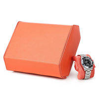 CONTACTS FAMILY Genuine Leather Watch Travel Case 6 Slot Watch Roll Case Organizer Display Storage Box for Men & Women