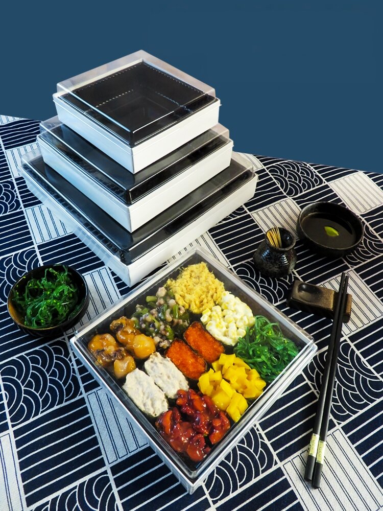 Disposable Sushi Box Paper Packing Box Japanese Sashimi Box Fruit Cutting Box Picnic to-Go Box Braised Food Platter Gift Box Harga  102 Ringgit*Penghantaran Percuma