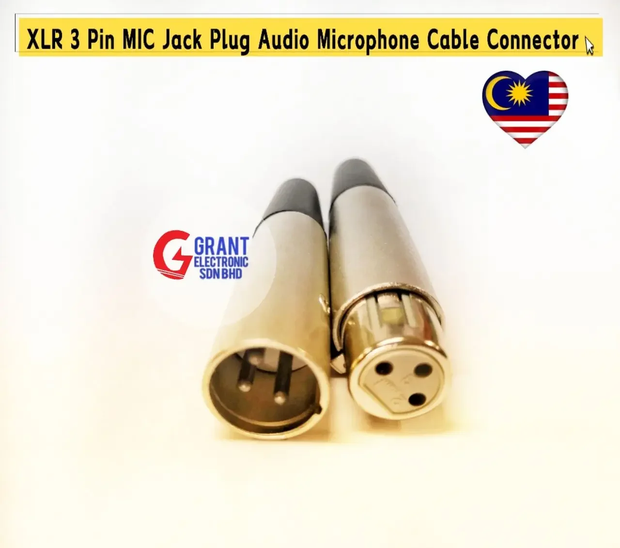 XLR 3 Pin Female Male MIC Jack Plug Audio Microphone Cable Connector Canon Plug
