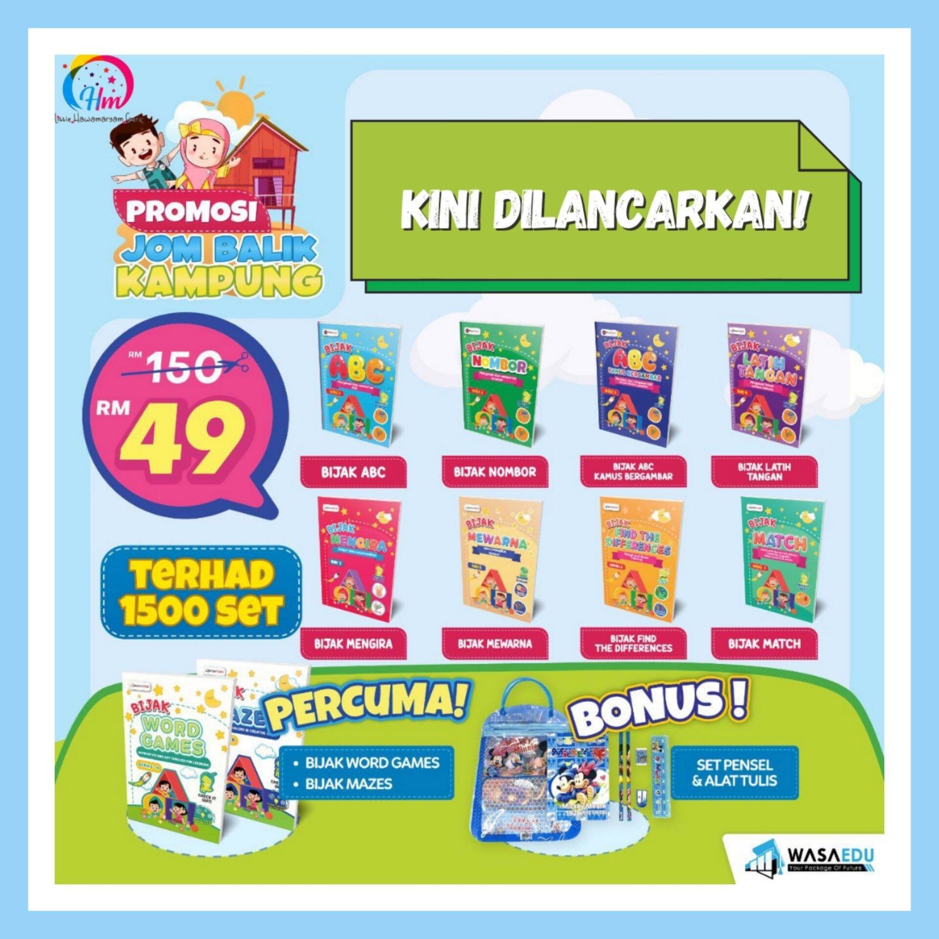 Buku Kombo Promosi Balik Kampung Edisi Bijak l Buku Aktiviti Preschool ...