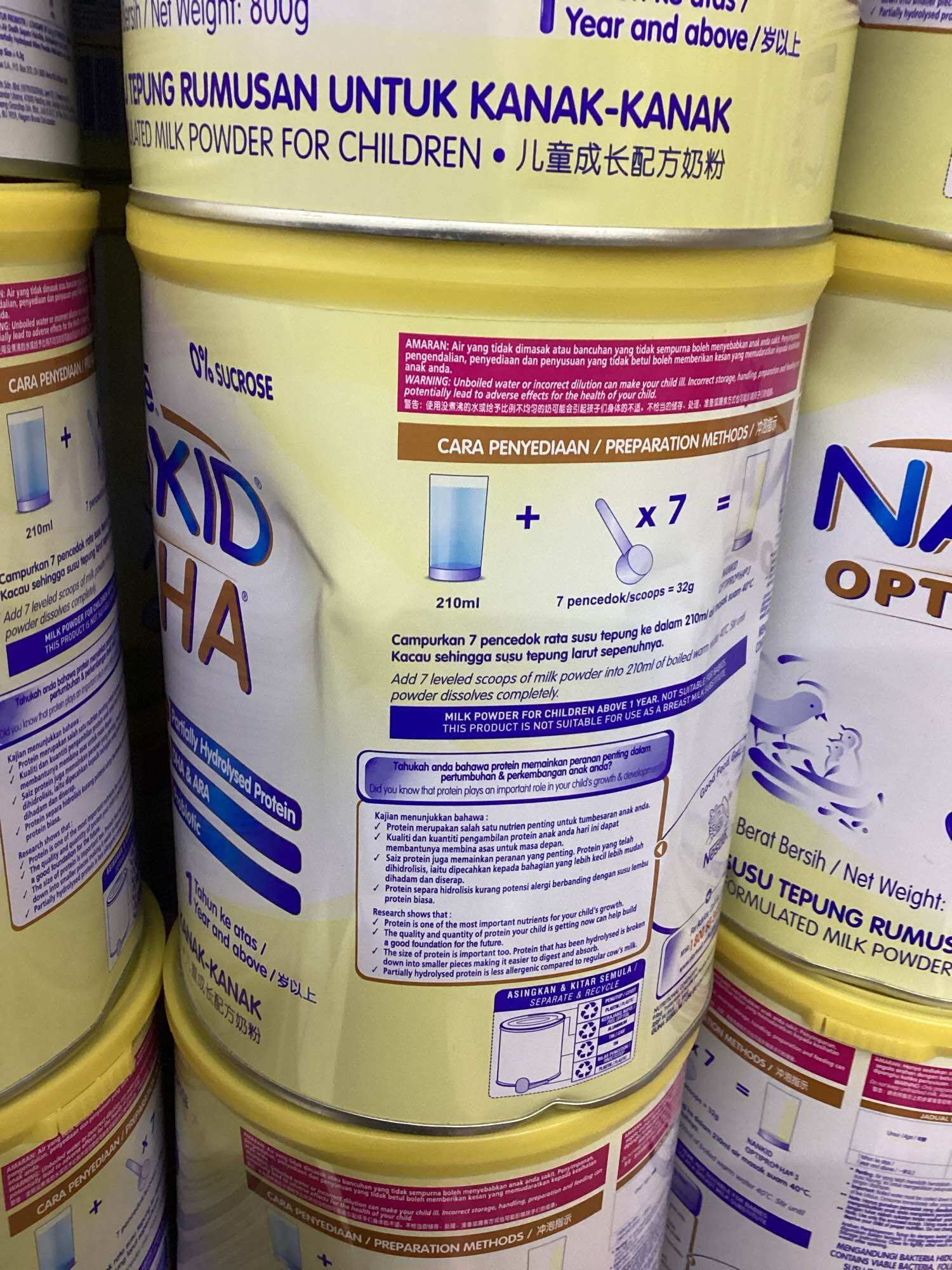 Nestle Nankid Optipro HA Step 3 Hypoallergenic (800g) Exp 24/11/2026 NAN (Ready Stock)