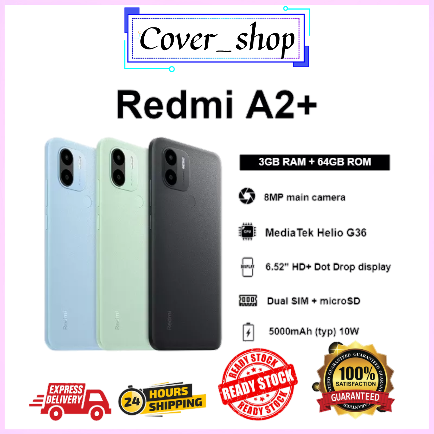 Redmi A2 3GB RAM 64GB ROM (Brand New)