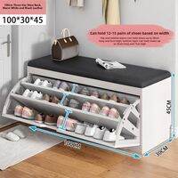 BEIDIQI | Space-saving Thin Shoe Cabinet With Seat