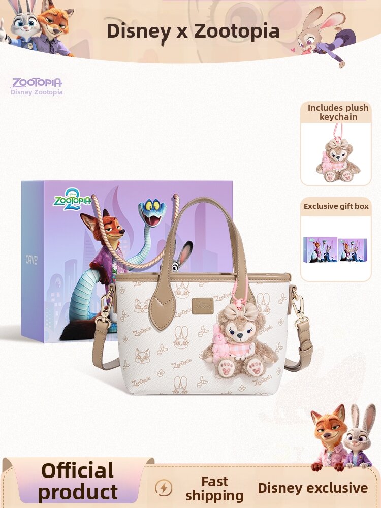Disney | Disney Zootopia Women's Crossbody Tote Bag Casual Simple Style Commuter Basket Handbag Soft PU Leather Cartoon Pattern Harga 213 Ringgit*Penghantaran Percuma
