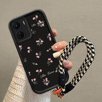 casing hp Vivo Y16 terbaru 2025 Fashion dan bunga kecil yang lucu back cover