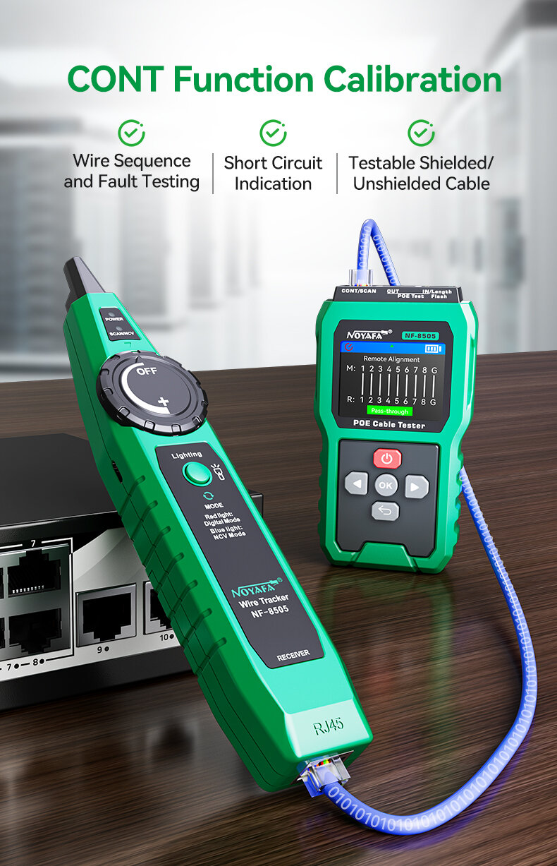 NOYAFA NF-8505 Network Cable Tester PoE Ethernet Cable Tester
