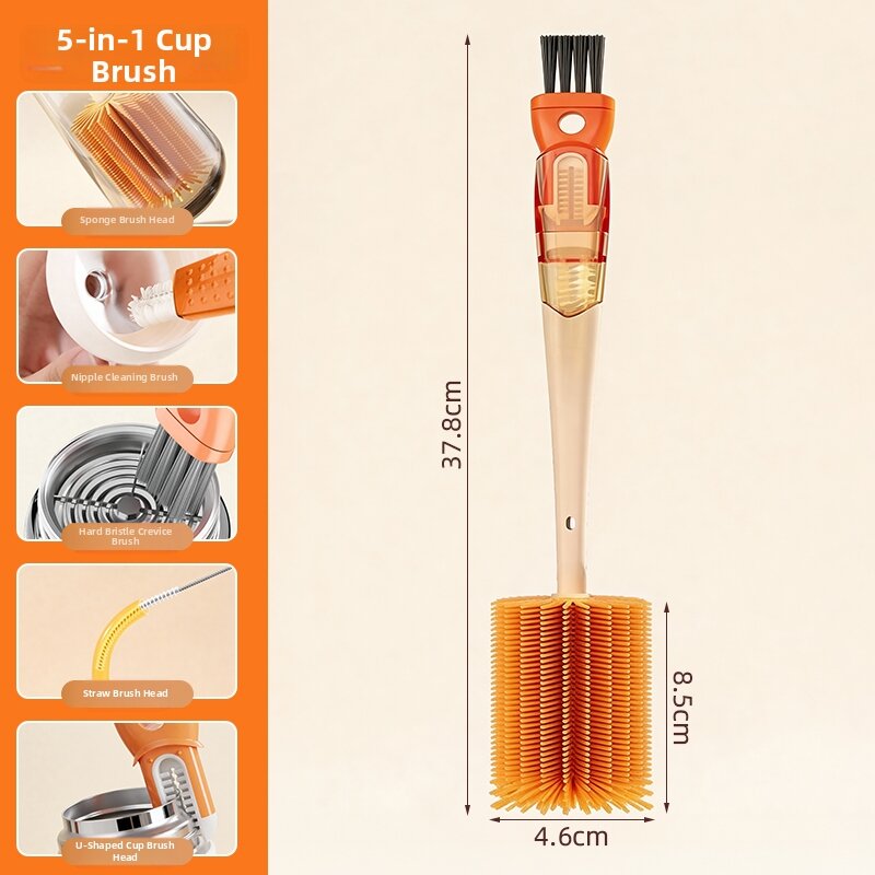 youqin | Multi-function Insulated Cup Lid Cleaning Brush 5-in-1