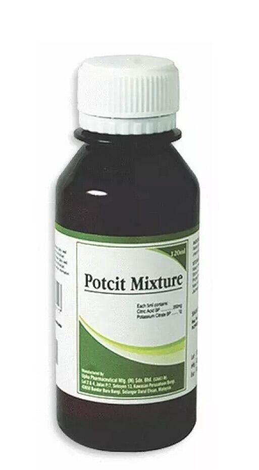 Potassium Citrate PotCit Mixture 120ml Urine Alkalizer SUITABLE FOR potassium-citrate-potcit-mixture-120ml-urine-alkalizer-suitable-for
