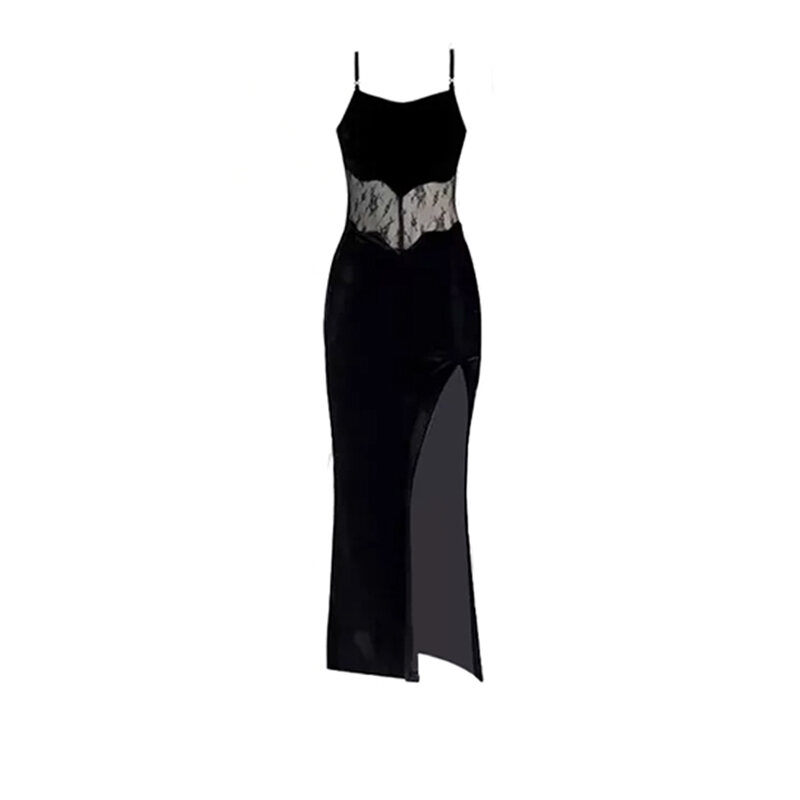 Velvet Dress Women's Pure Desire 2024 New Arrival Autumn Clothing Lace ...