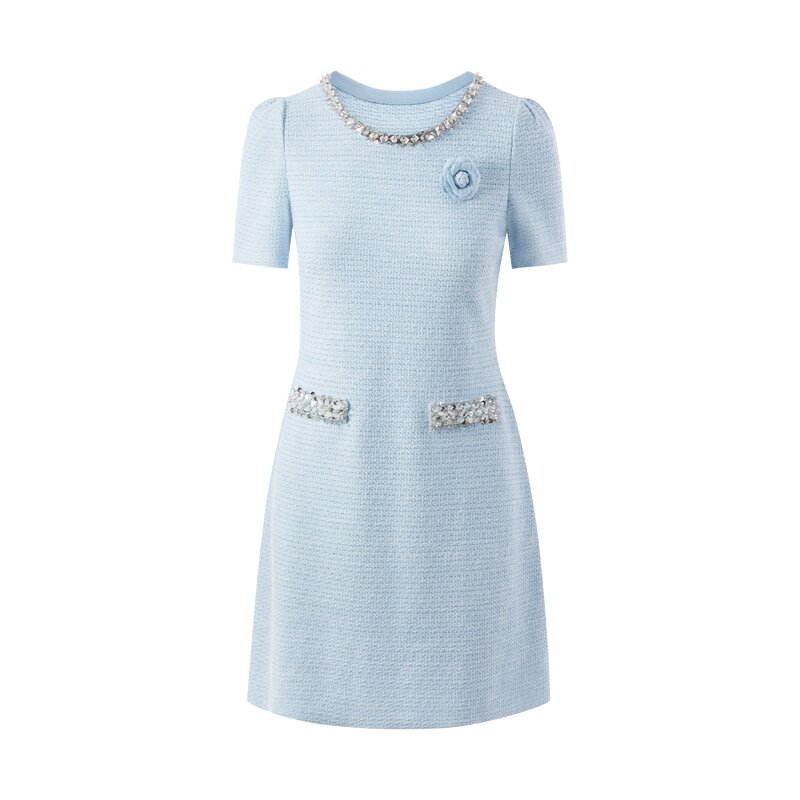 Pearl Embellished Chic Knit Dress
