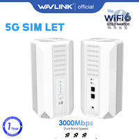 WAVLINK AX3000 5G NR CPE Router Dual-Band Wi-Fi 6 Mesh Router with Nano SIM Card Slot SA/NSA Support Gigabit WAN/LAN Ports Beamforming Antennas VPNs Ideal for Home & Office Use