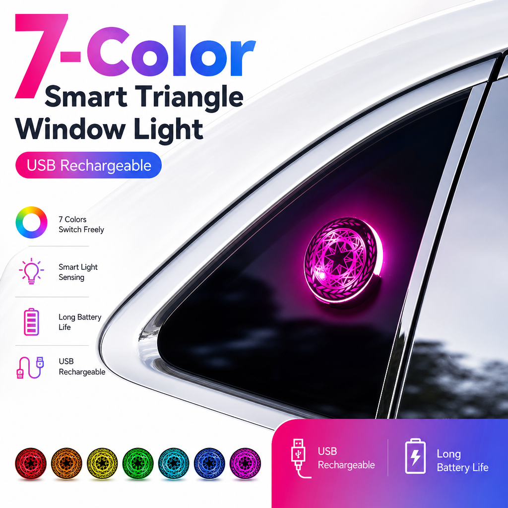 EKLEVA 1Pcs Car Triangle Window Decoration Atmosphere Light Car Lights Decorative For Greatwall Ora Good Cat GT Lightning Cat Ballet Giá 130,541 Đồng*Miễn phí vận chuyển