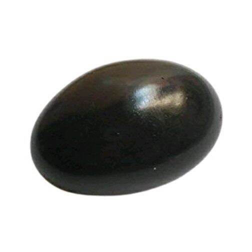 Black & White Natural Black Shivalingam Shaligram Stone (Pooja for Divine Blessings)