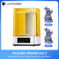 Anycubic Wash & Cure 3 Wash & Cure Station Curing Washing Machine For SLA LCD Resin 3D Printer Upgraded Volume 2 in 1 Wash and Cure Station with Gooseneck Lights Size 165*100*165mm