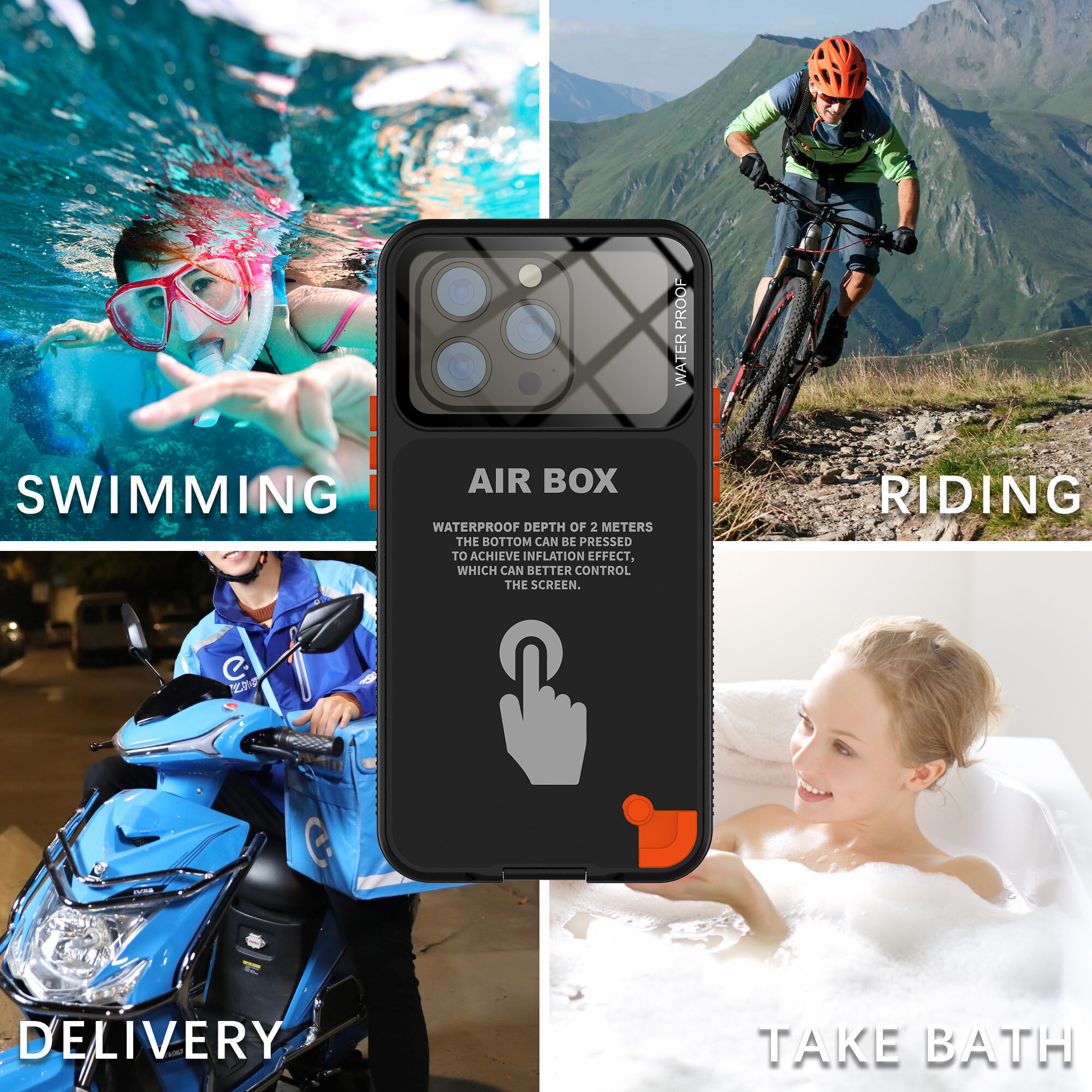 Waterproof Phone Case For Iphone With Underwater Photography Window_voghion.com